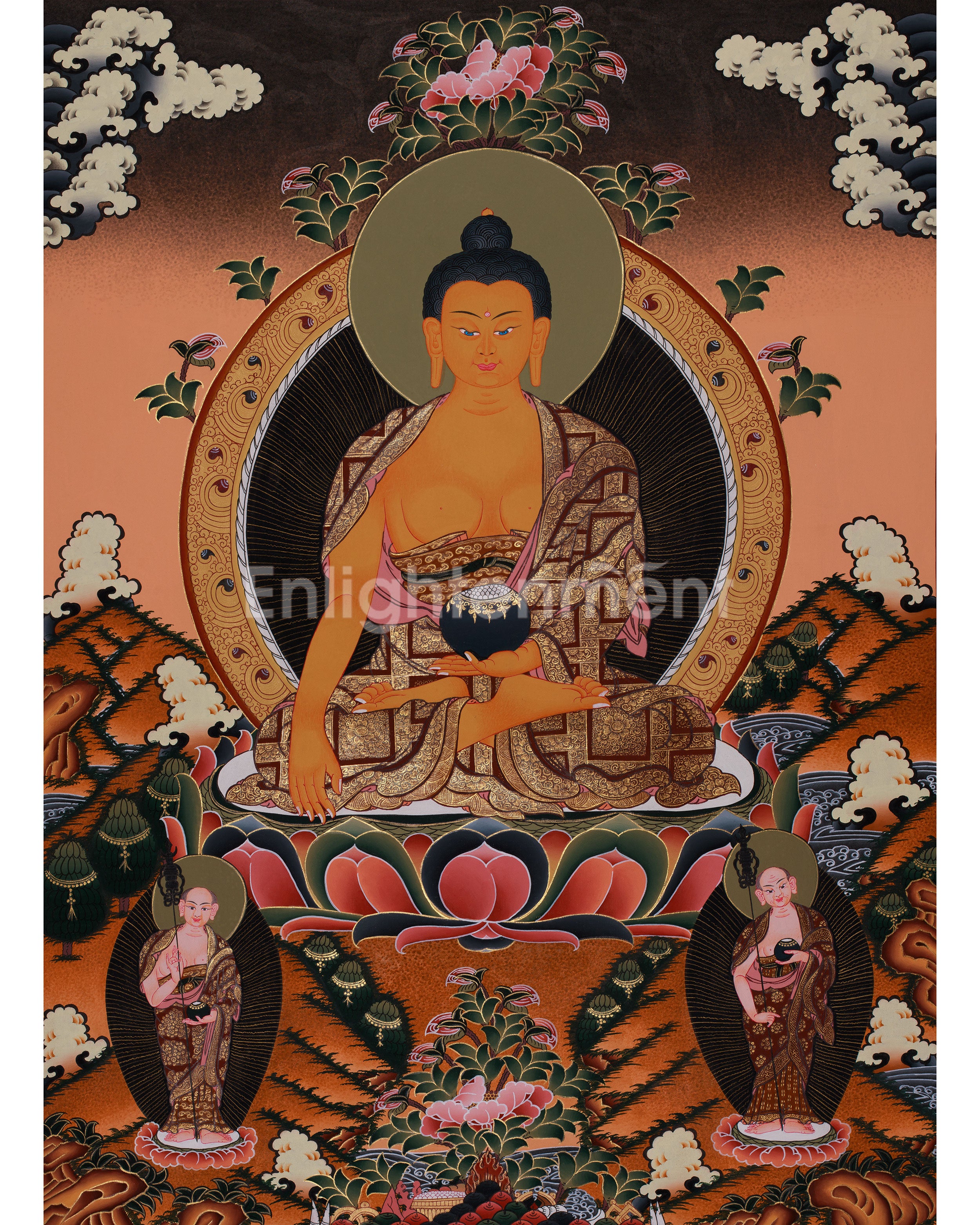 Gautama Buddha With Disciples | Enlightened One