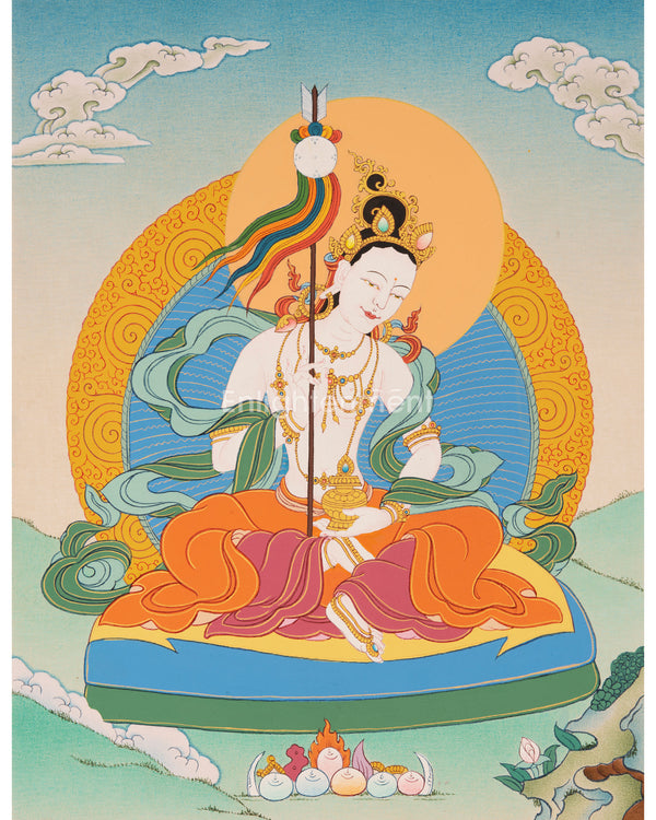 Mandarva Thangka | Traditional Buddhist Dakini Art