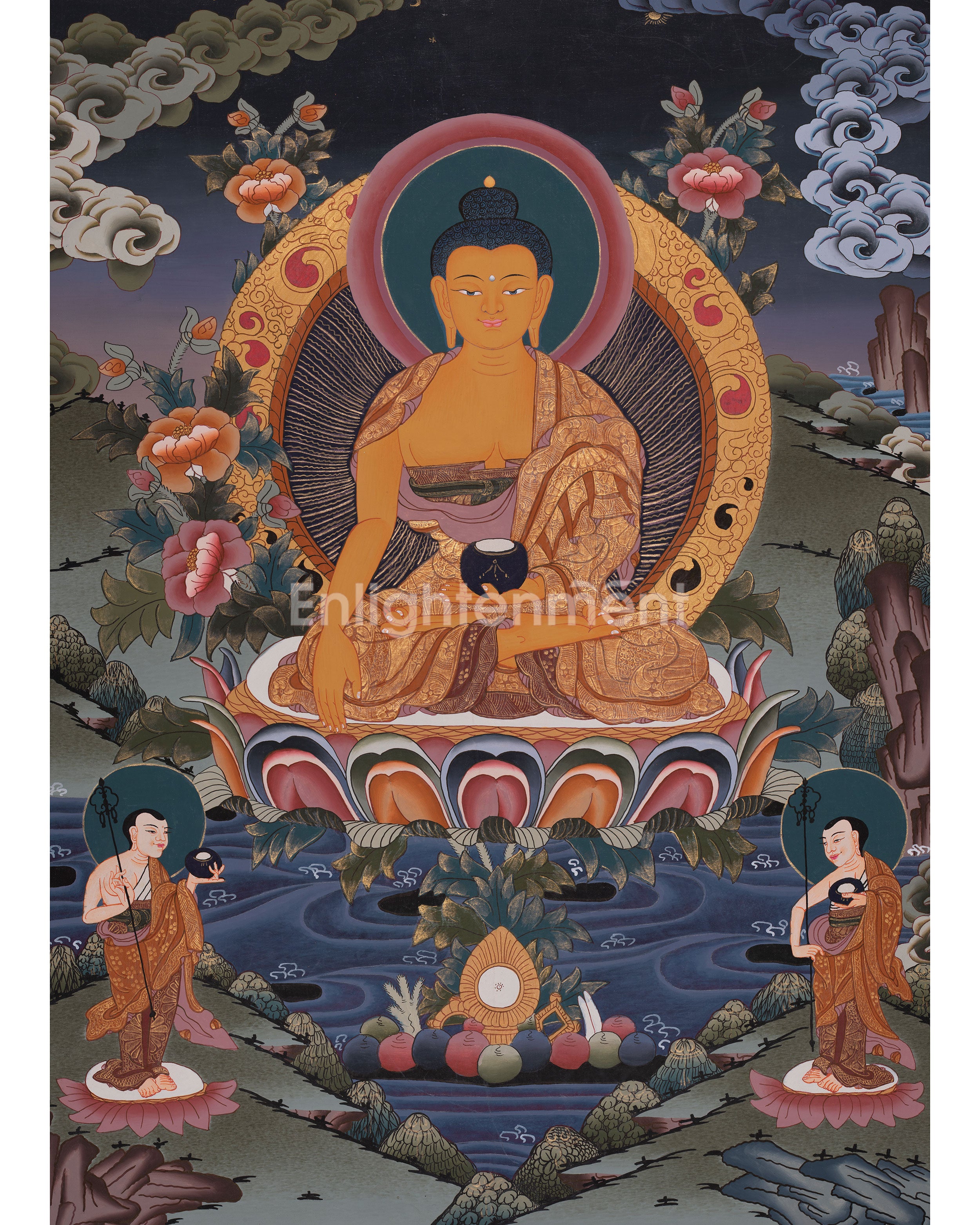 Original Hand-Painted Shakyamuni Buddha Thangka | Mindfulness Meditation And Yoga