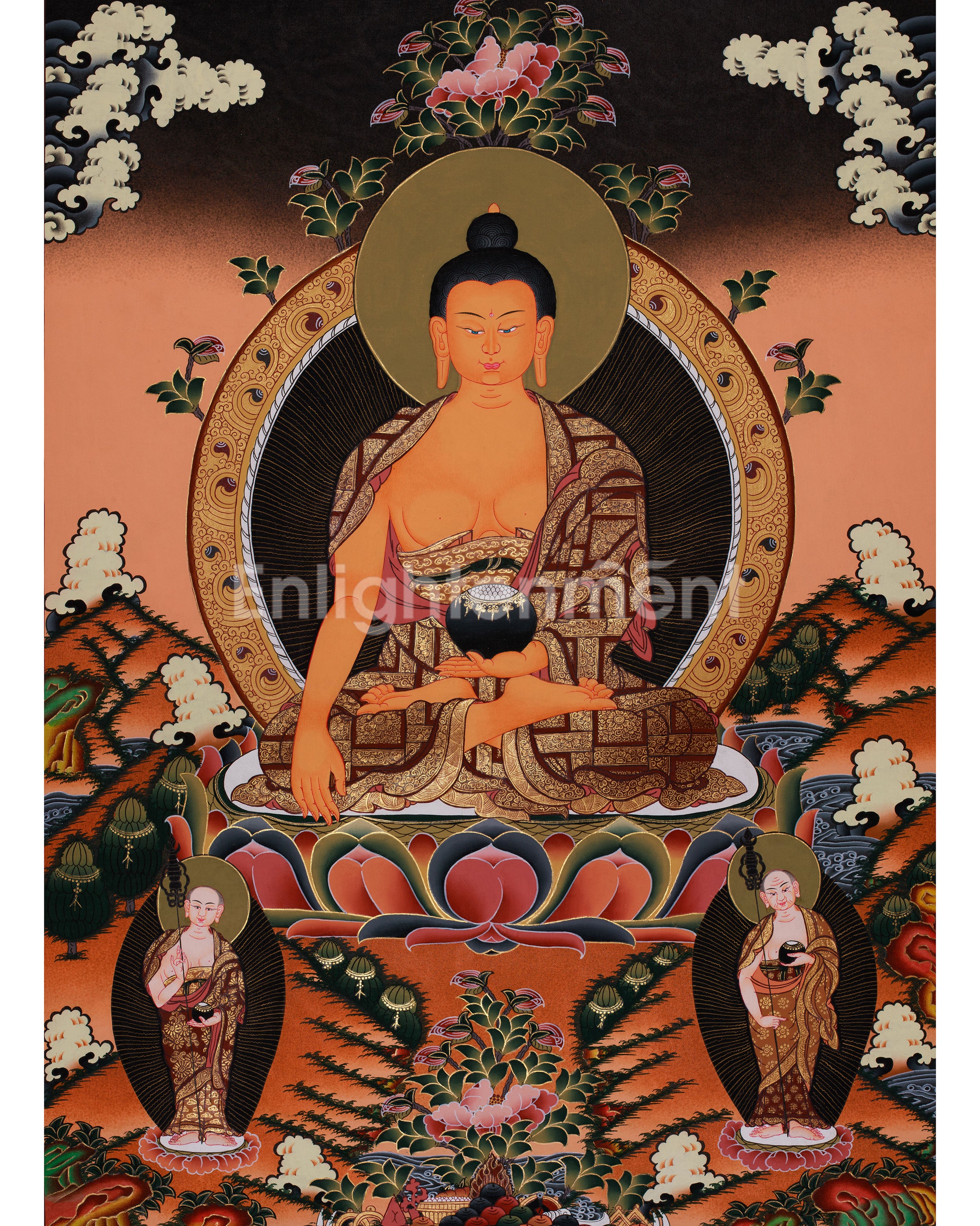 Gautama Buddha With Disciples | Enlightened One
