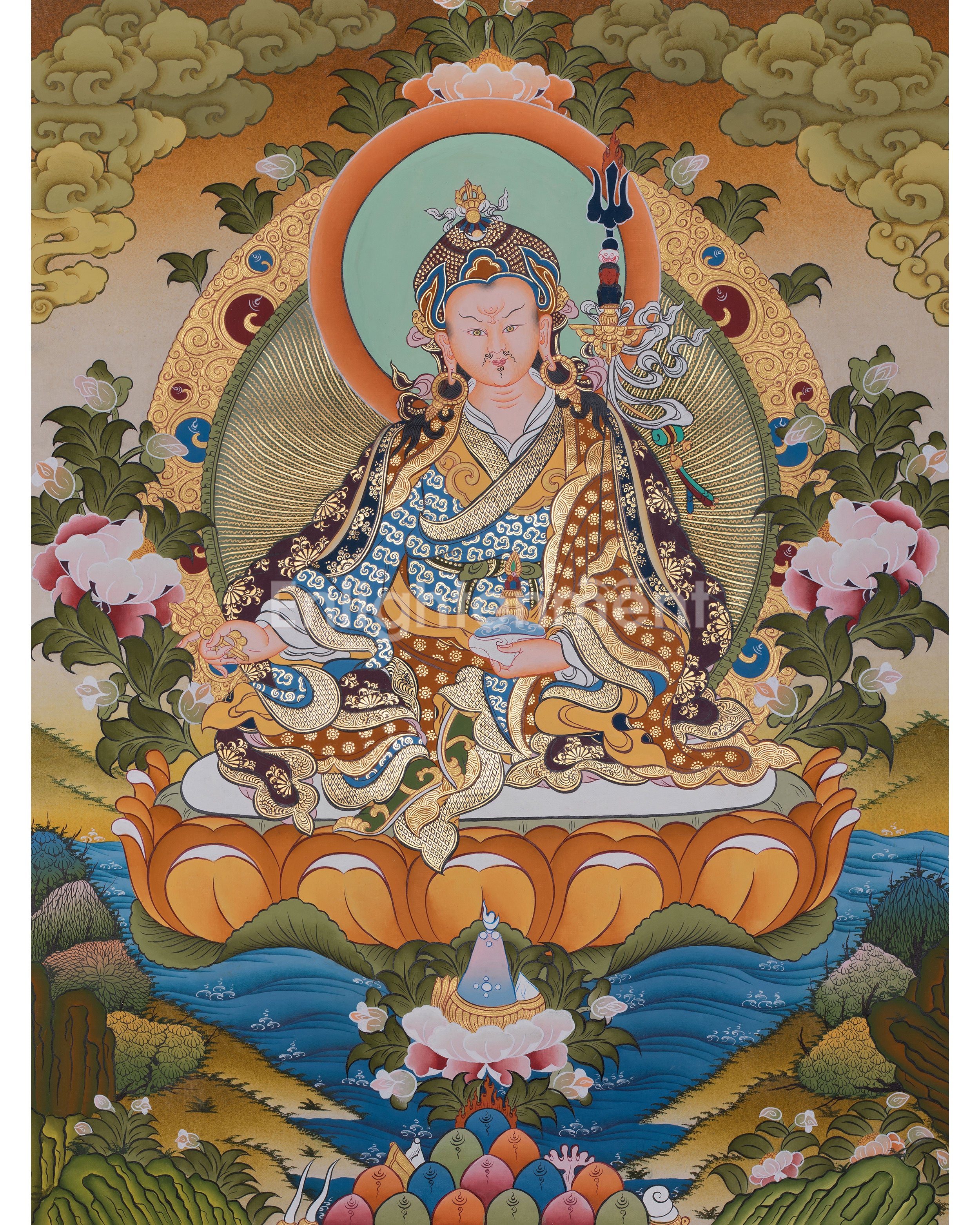 Padmasambhava, Guru Rinpoche | Original Hand Painted Art | Wall Decors