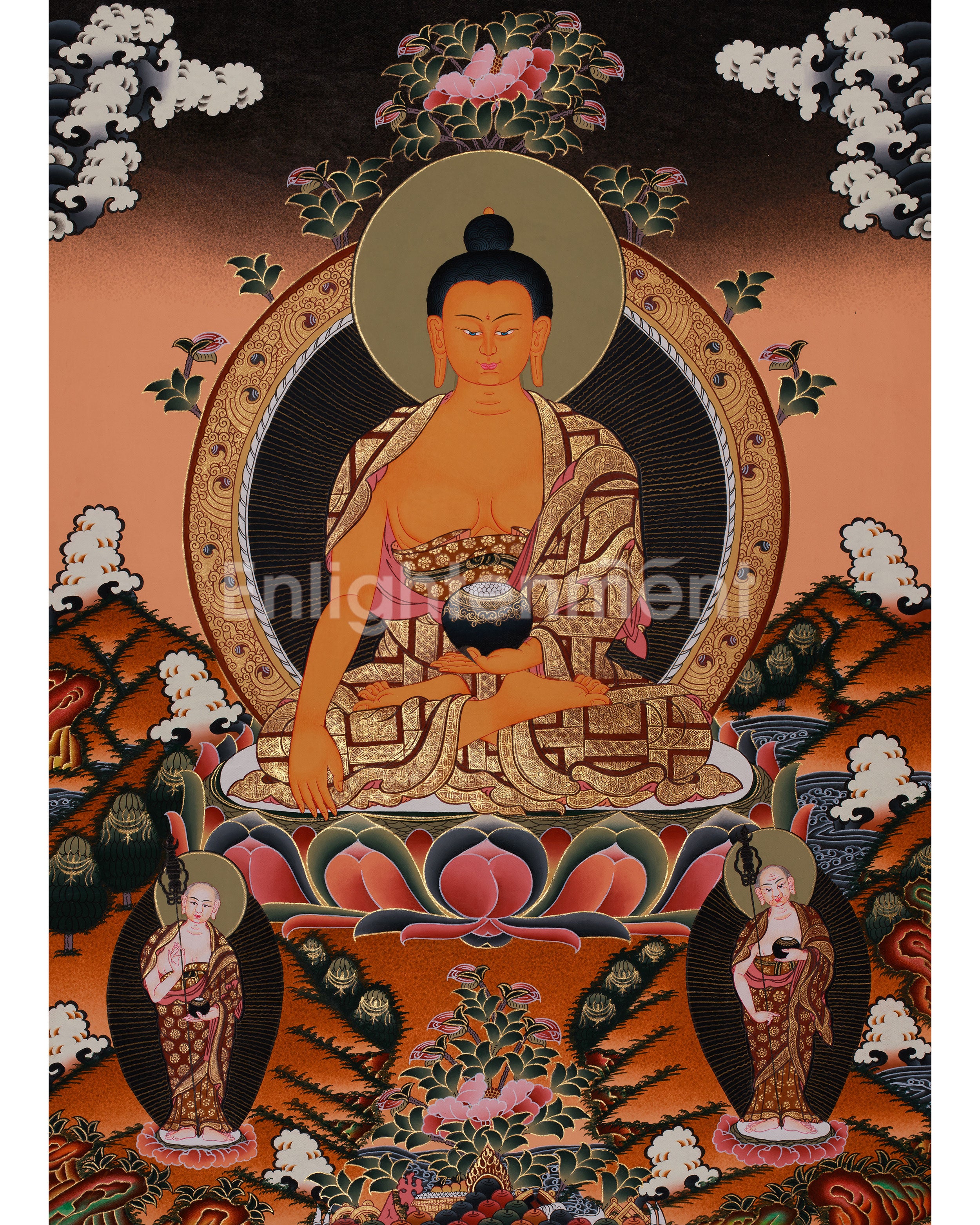 Gautama Buddha With Disciples | Enlightened One