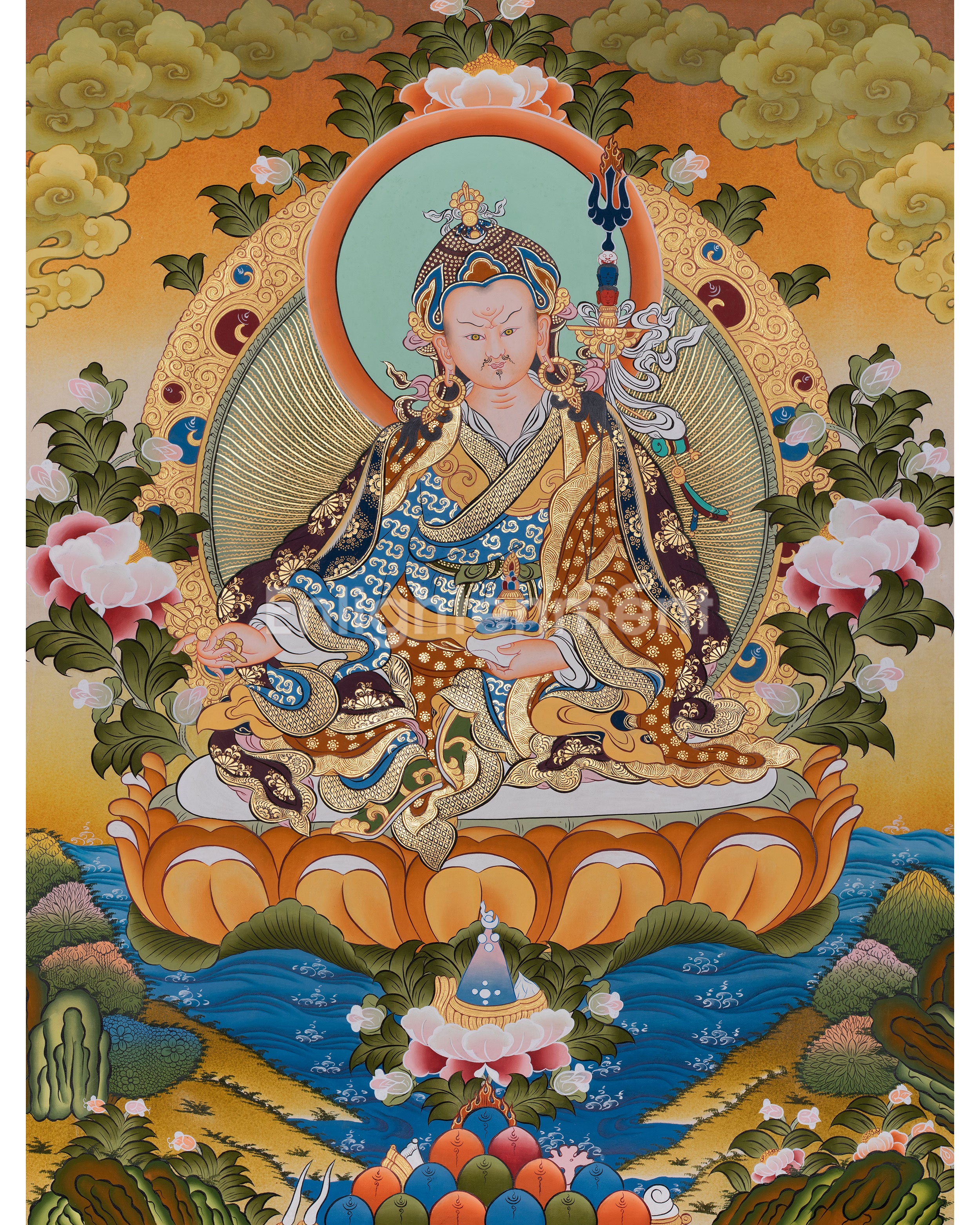 Padmasambhava, Guru Rinpoche | Original Hand Painted Art | Wall Decors
