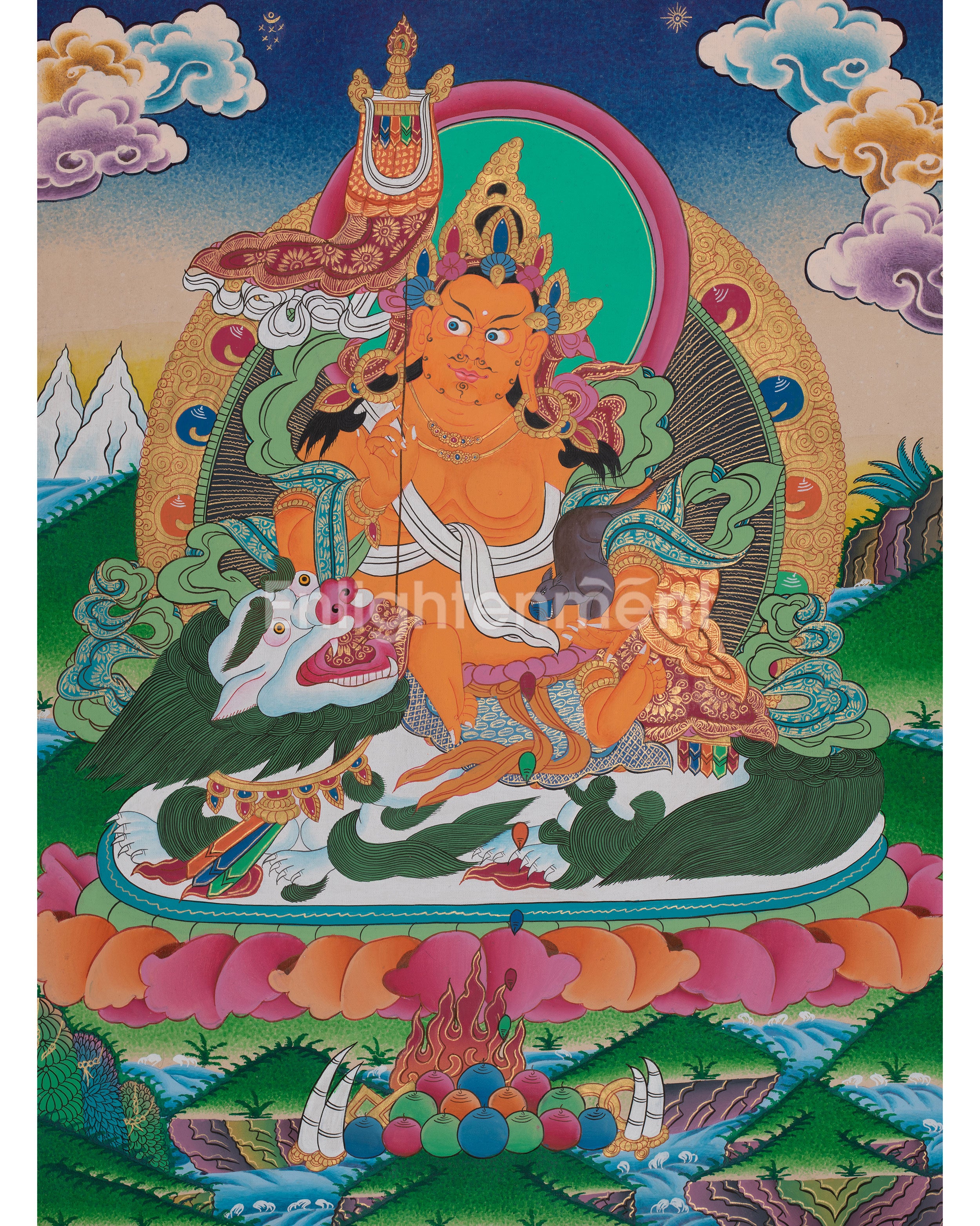 Original Hand-Painted Namtose Thangka Painting | Buddhist Religious Art