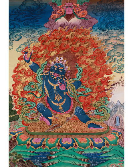 Tibetan Wrathful Deity Vajrapani | Guardian of Power and Strength