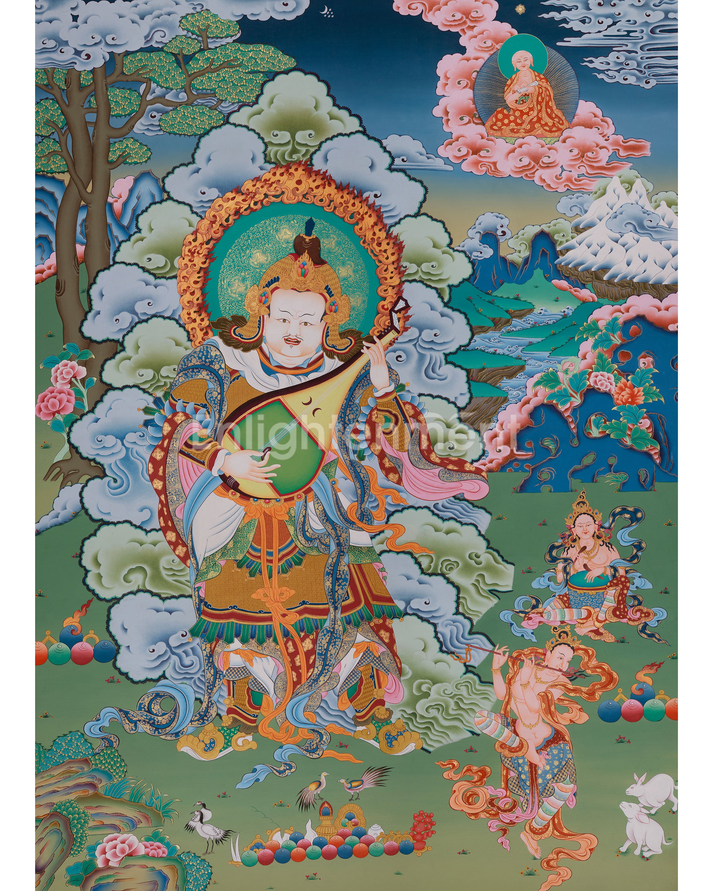 Sacred Thangka of Dhritarashtra 