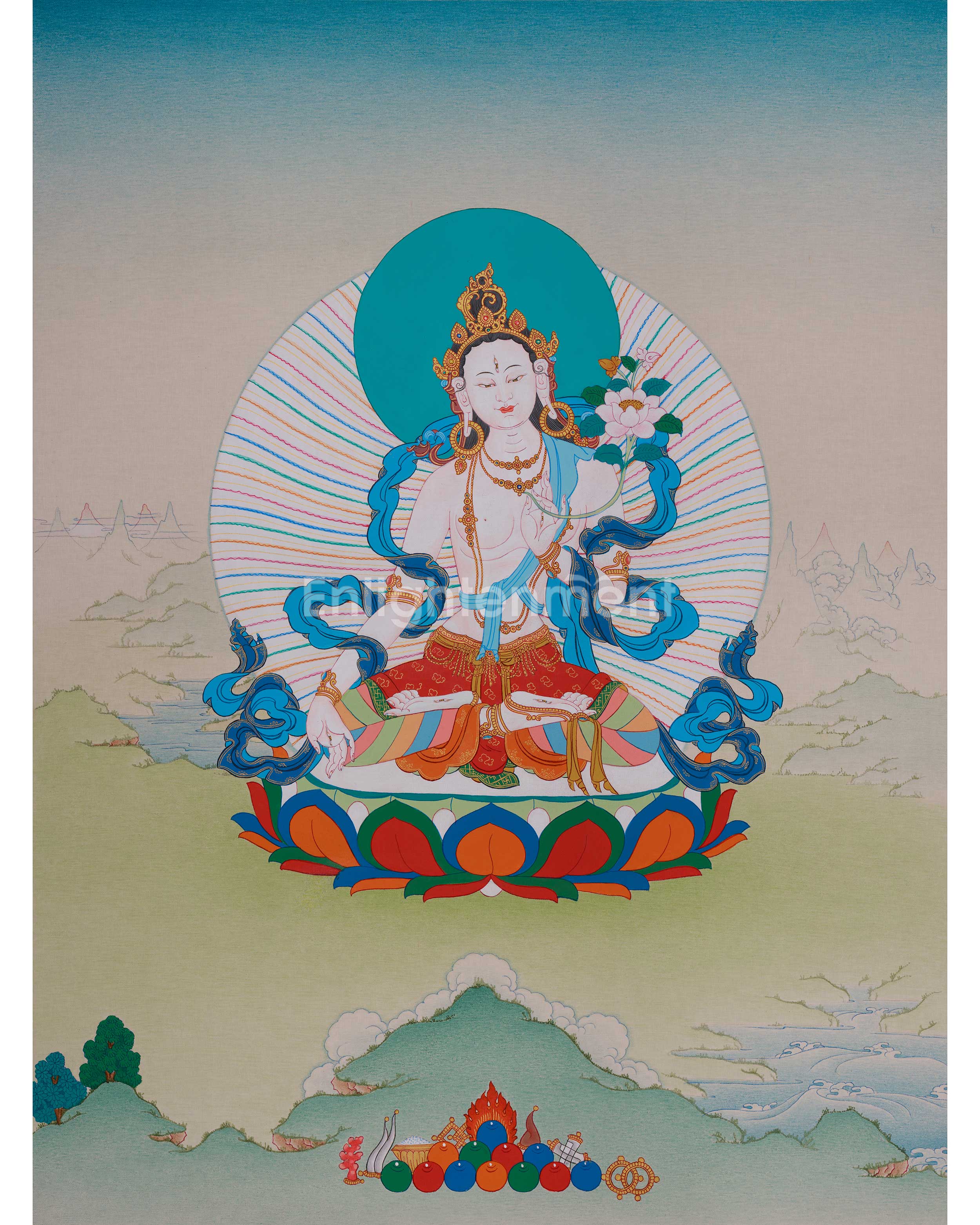 Sacred White Tara Art