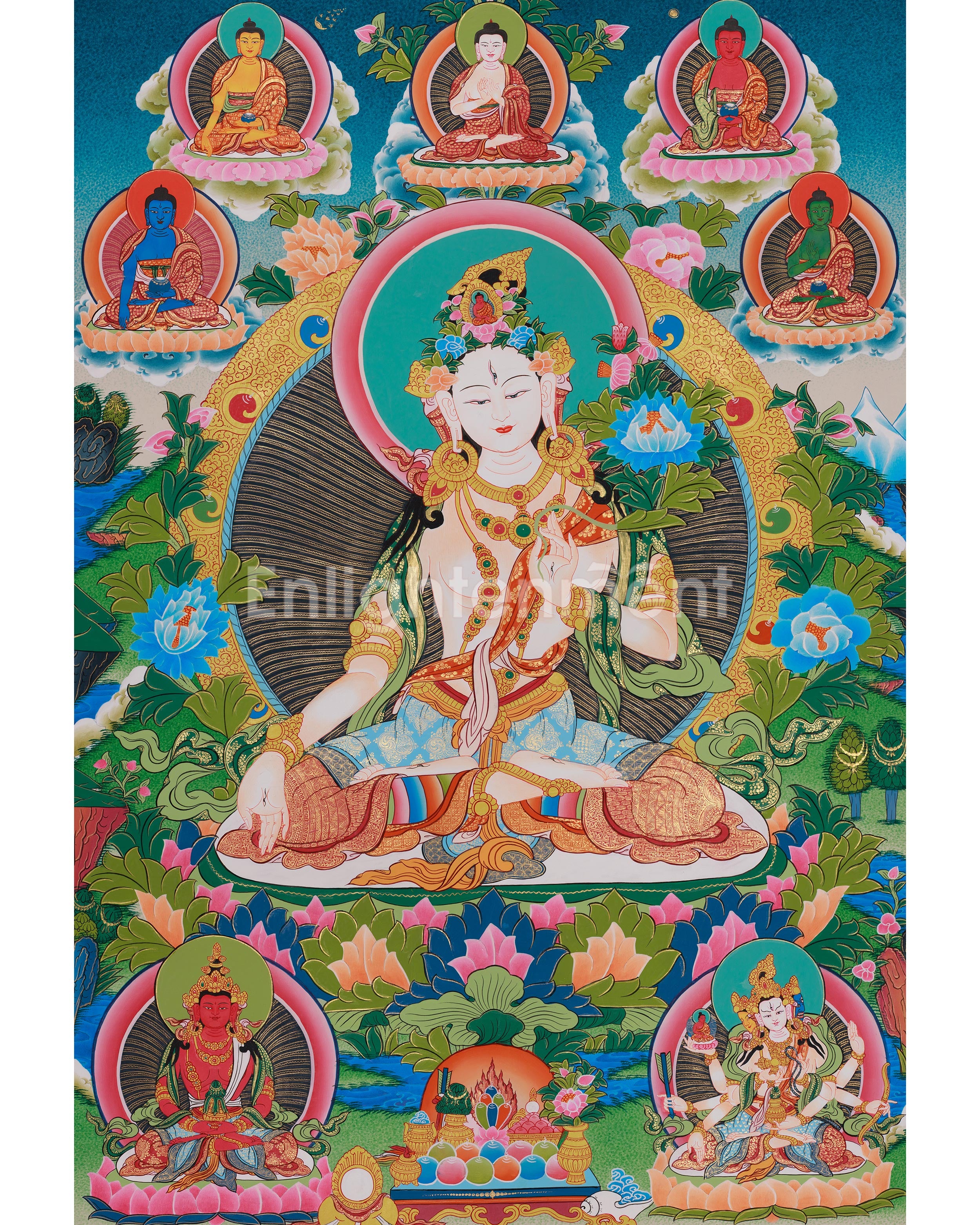 Sacred White Tara Thangka 