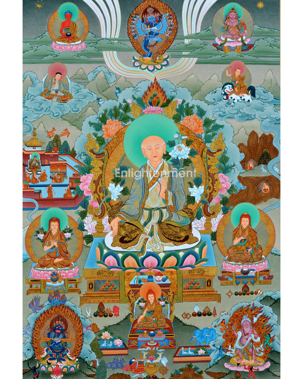 Buddhist Sakya Master Thangka Sachen Kunga Nyingpo