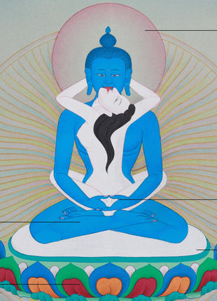 Adi Buddha Samantabhadra with Consort | The Divine Union in Yab Yum