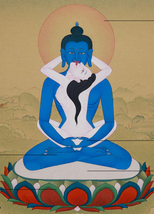 Tibetan Samantabhadra Buddha Thangka | The Supreme Buddha of the Dzogchen Tradition