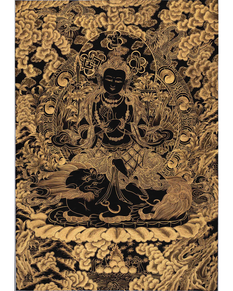 Black and Gold Bodhisattva Samantabhadra