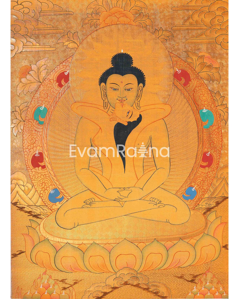 Samantabhadra Yab Yum Buddha Thanka | Art Painting For Meditation and Yoga