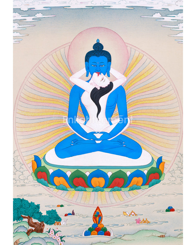 Refined Adi-Buddha Samantabhadra Thangka - Spiritual Artwork