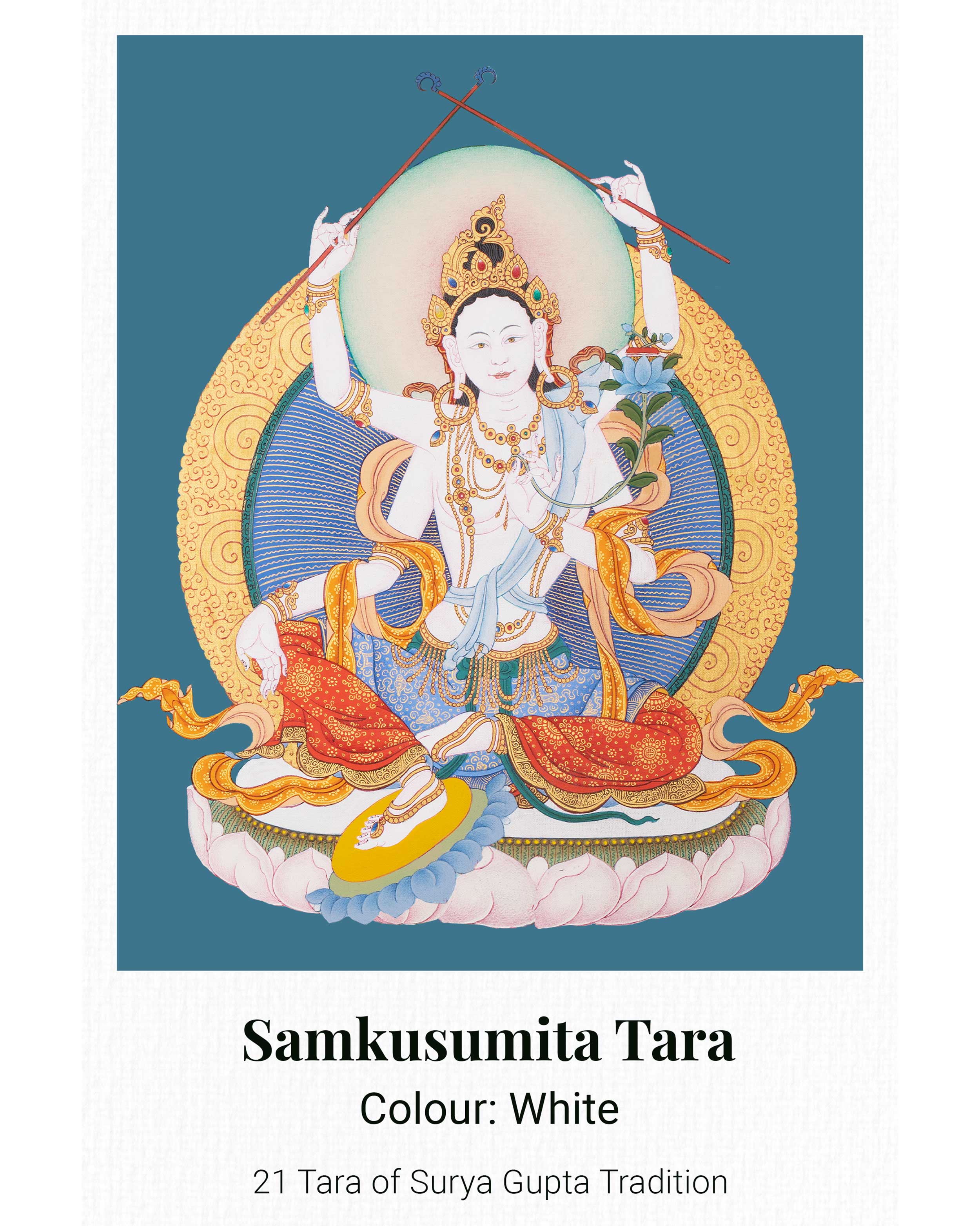 21 Tara Canvas Print | Spiritual Artwork of the 21 Transformative Forms of Goddess Tara