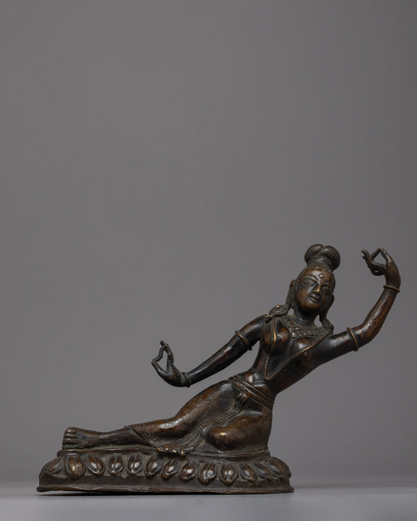 Apsara Brass Statue