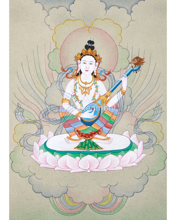 Saraswati: Wisdom Goddess of Buddhism, Thangka