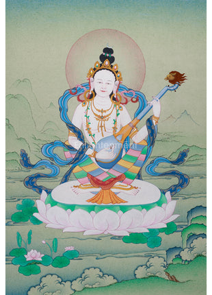 Wisdom Mother Saraswoti | Yangchenma Thangka