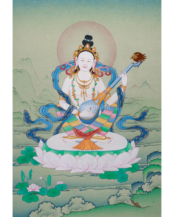 Wisdom Mother Saraswoti | Yangchenma Thangka