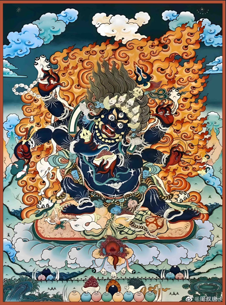 Six Armed Mahakala Print | For Ajahn Joel