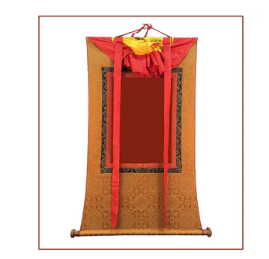 Dorje Drollo Thangka Print | With Golden Brocade