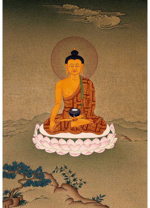 Gautama Buddha Art | Traditional Shakyamuni Thangka Painting