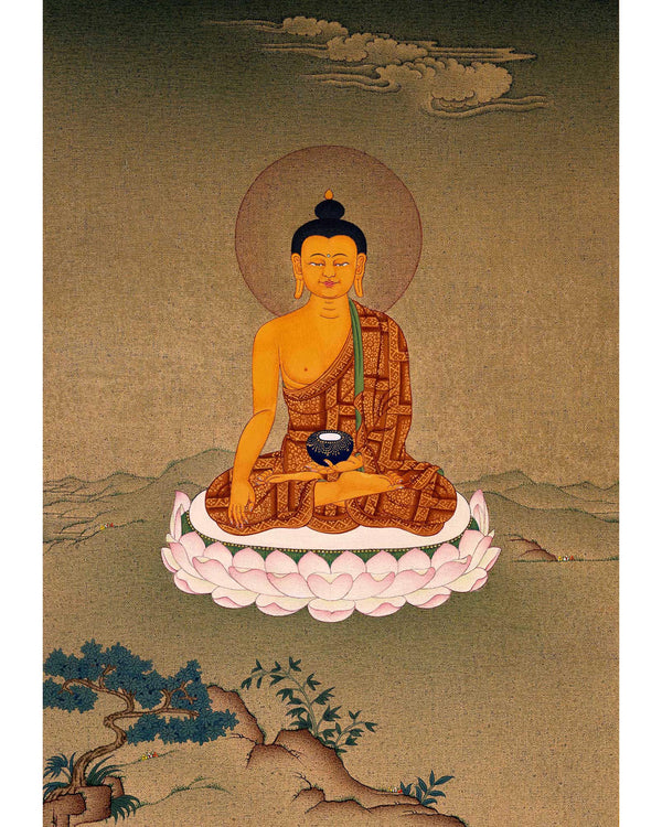 Gautama Buddha Art | Traditional Shakyamuni Thangka Painting