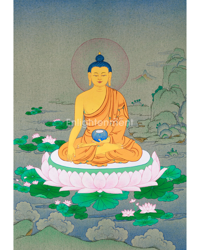 Small Shakyamuni Buddha Thangka | The Enlightened One