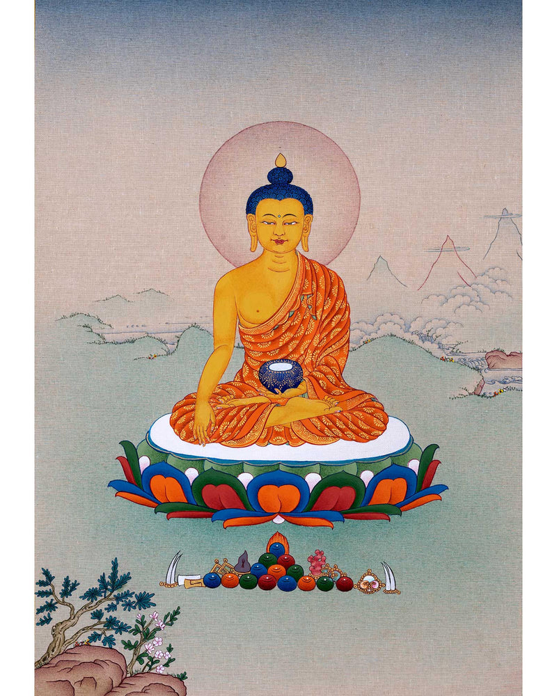 Buddha Thangka Painting | Himalayan Shakyamuni Painting