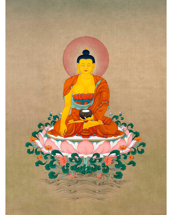 Shakyamuni Buddha Painting | Traditional Tibetan Buddhist Art