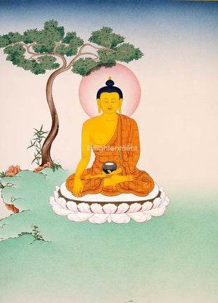 Hand Painted Shakyamuni Buddha Thangka