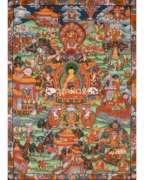 Shakyamuni Buddha Life Story Thangka