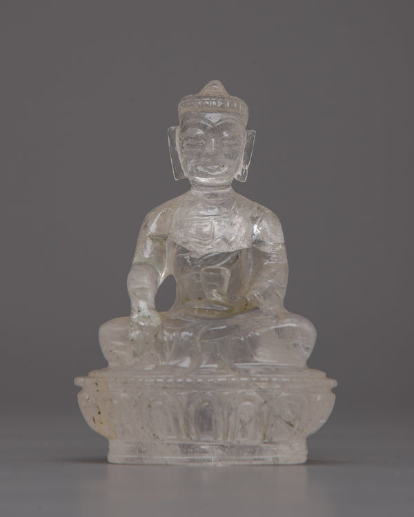 Crystal Buddha Shakyamuni Statue