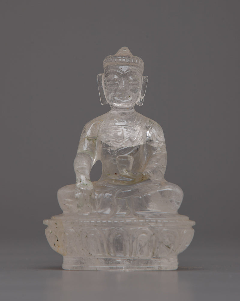 Crystal Buddha Shakyamuni Statue