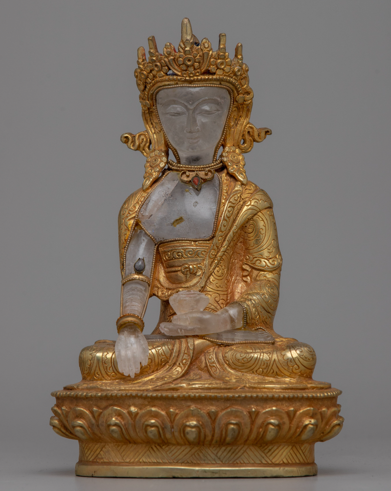 Shakyamuni Buddha Crystal Statue