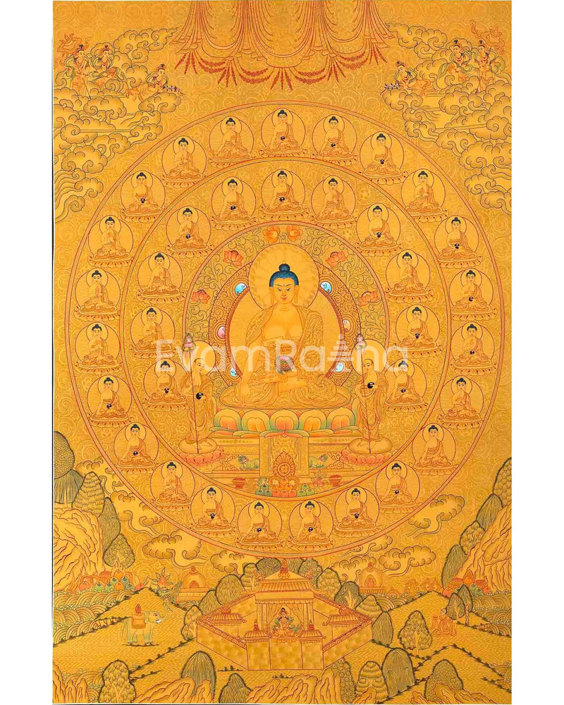 Full 24k Gold Style 35 Buddhas of Confession