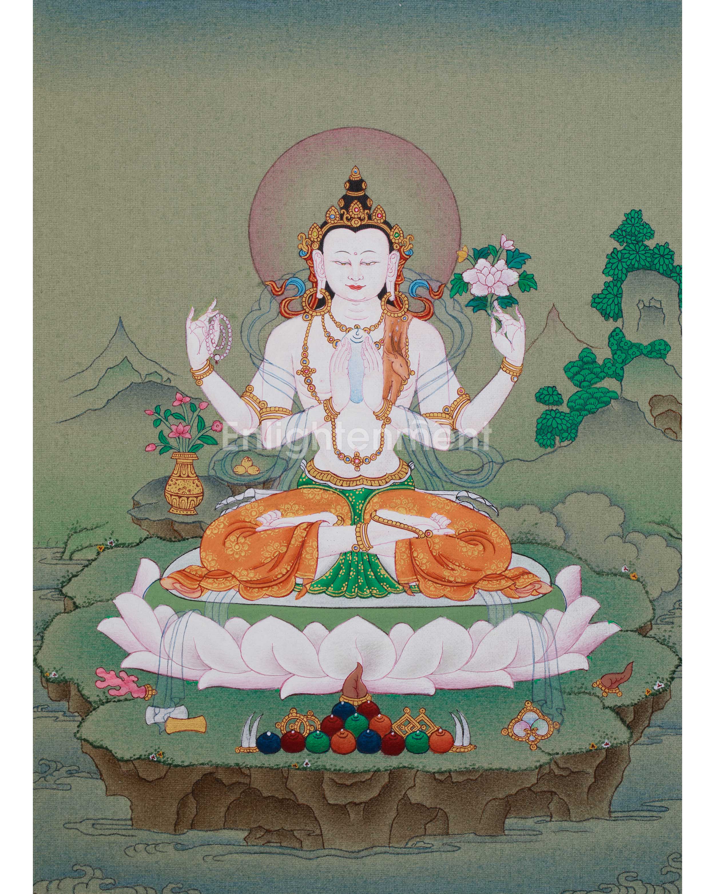 Spiritual Chenrezig Thangka