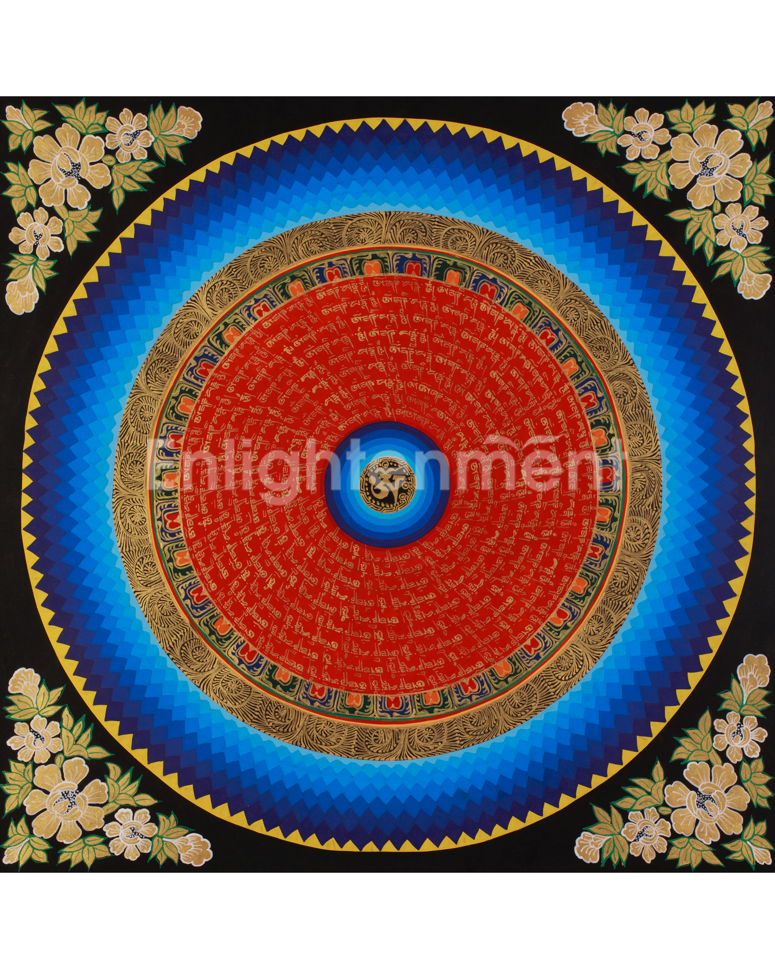 Spiritual Mantra Mandala Art 