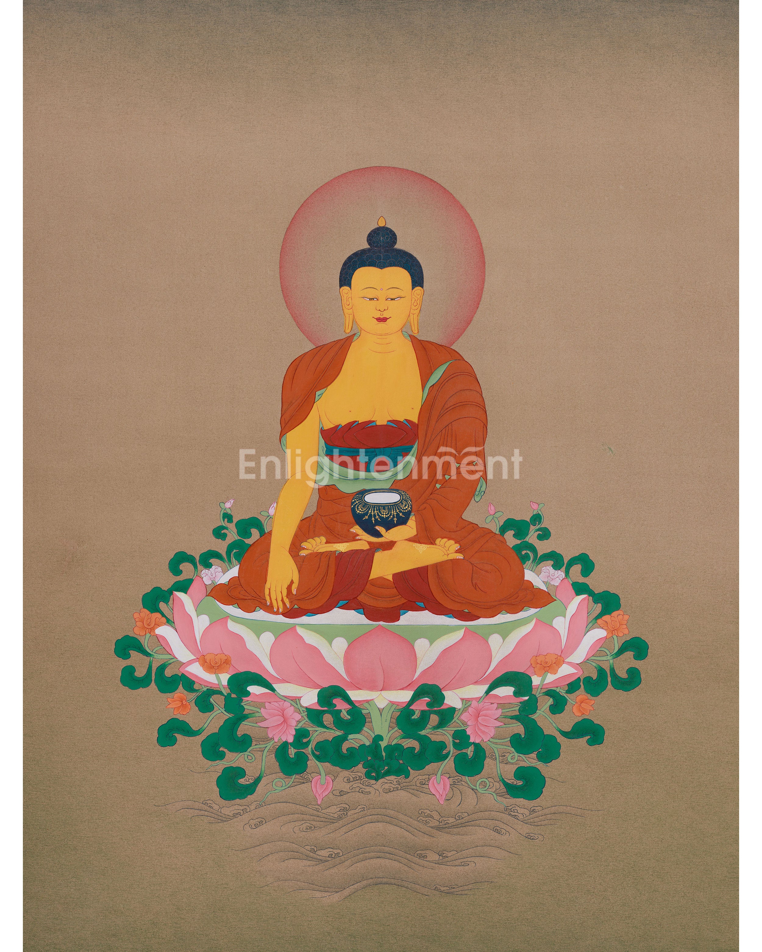 Spiritual Thangka Of Shakyamuni Buddha