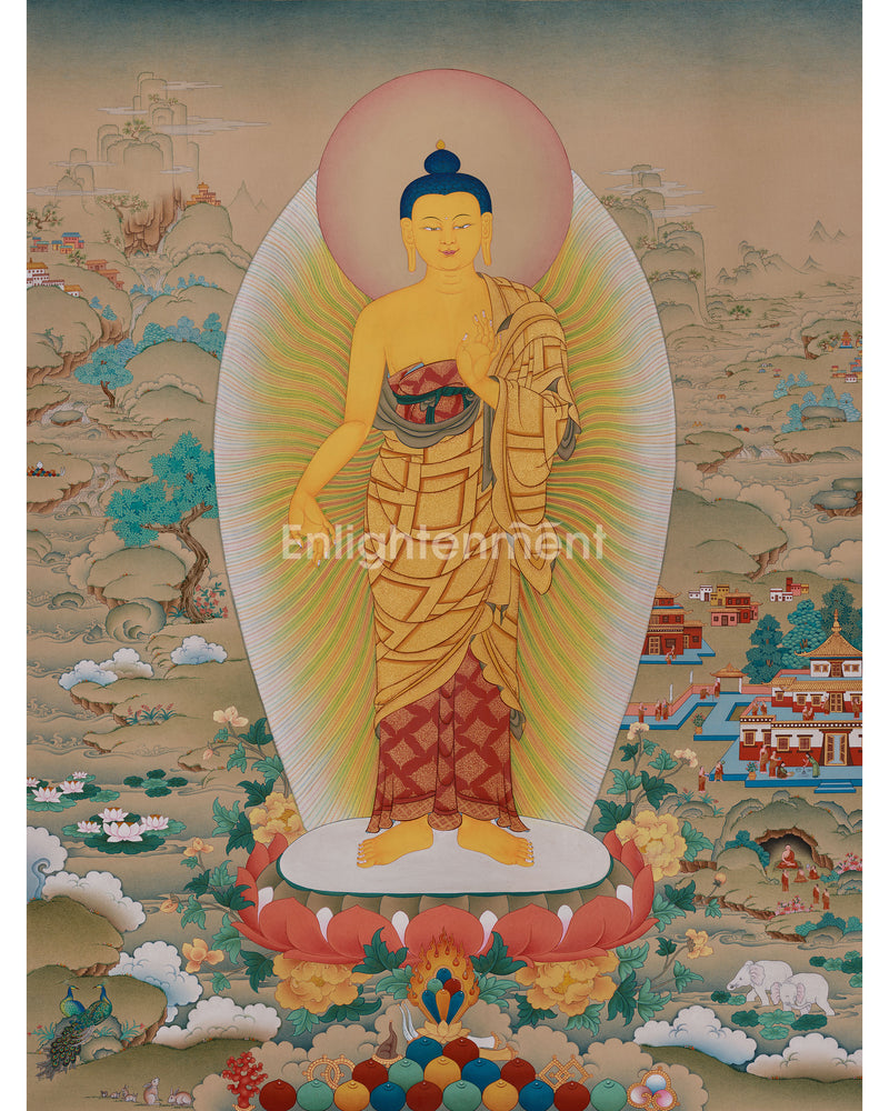 Standing Buddha Shakyamuni Thangka