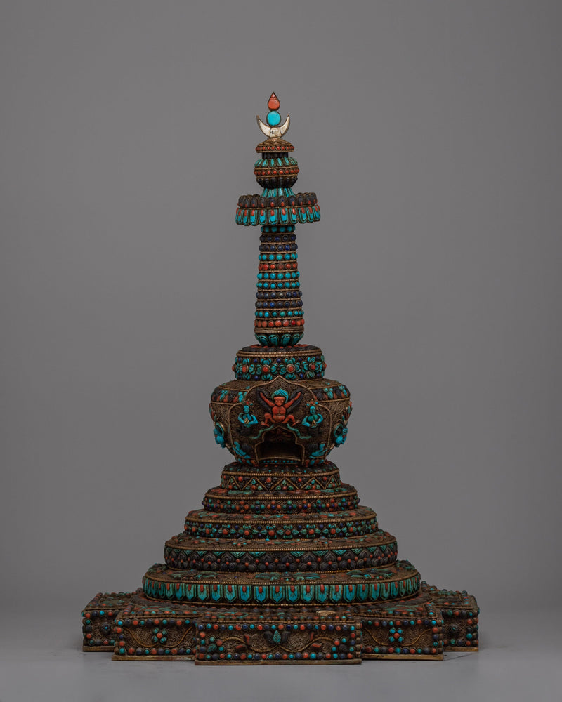 Tibetan Stupa Offering Statue