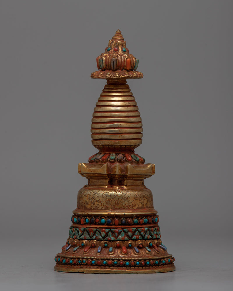 Buddhist Copper Kadampa Stupa