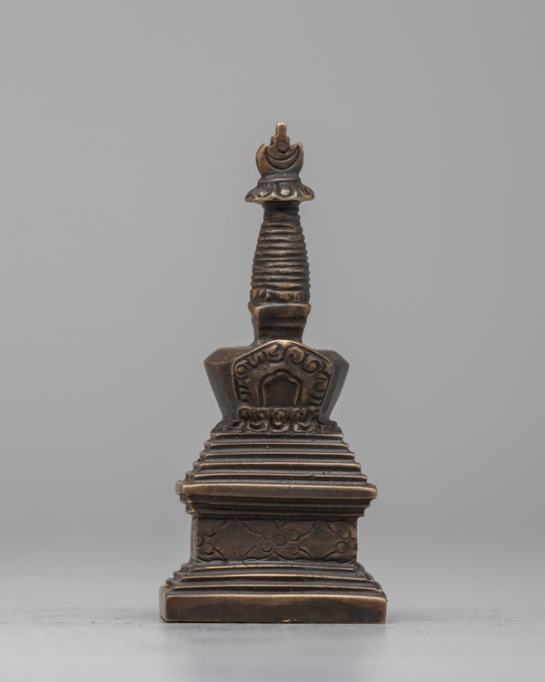 Copper Tibetan Stupa