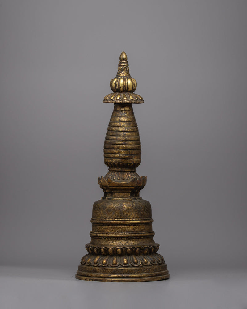 Traditional  copper body  Tibetan Stupa