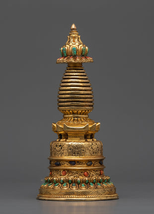 Authentic Tibetan Stupa Statue 
