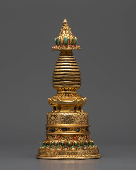 Authentic Tibetan Stupa Statue 