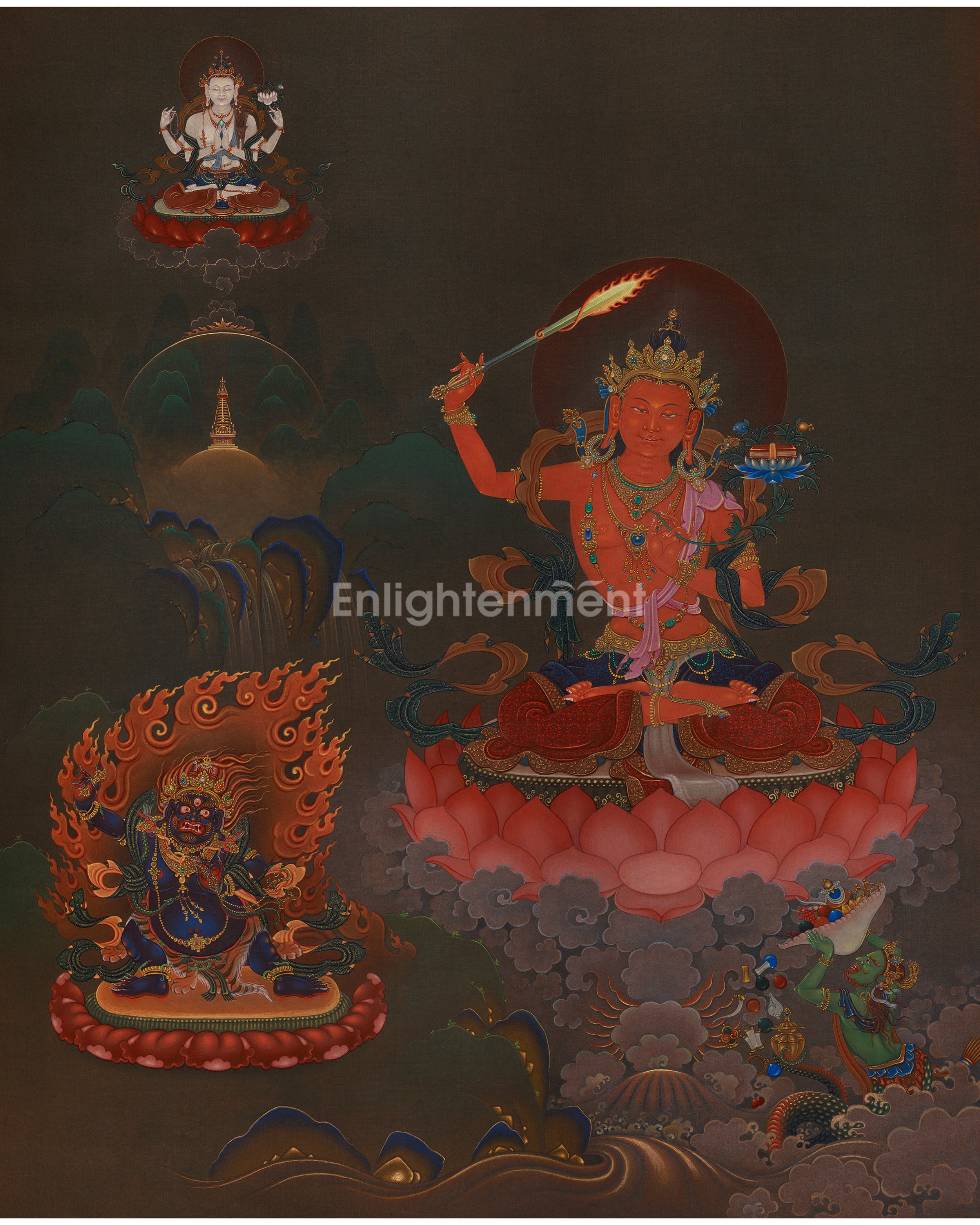 Sword of Wisdom Manjushri Thangka