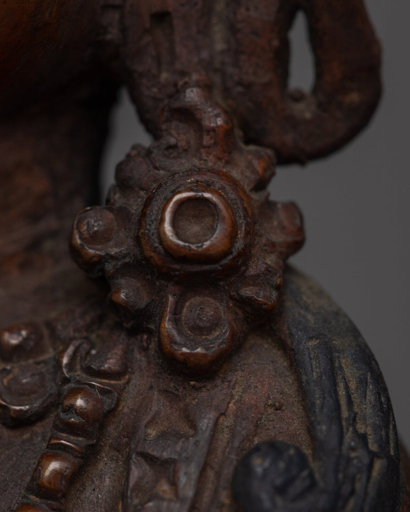 Copper Oxidized Chenresig Statue | Serene Representation of Compassion and Mercy