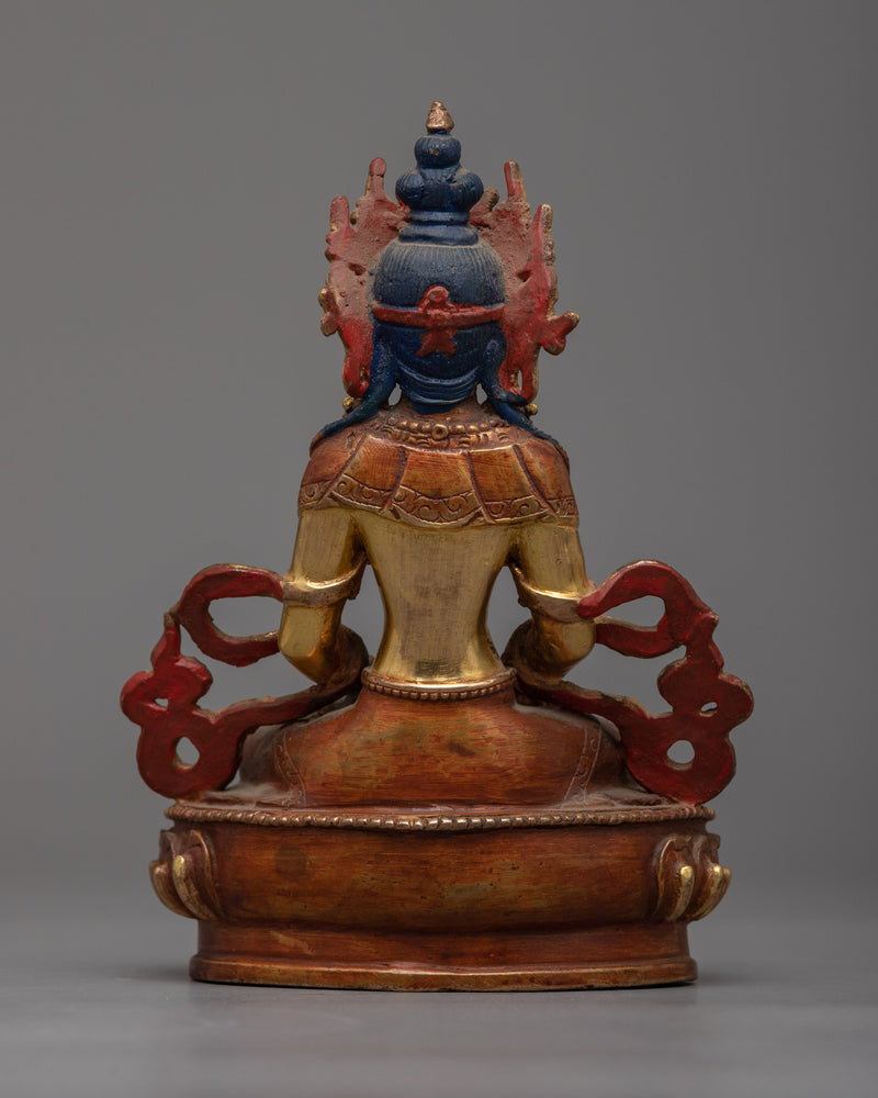 Amitabha Buddha of Pure Land Statue | Enhanced with 24K Gold Plating for Divine Radiance