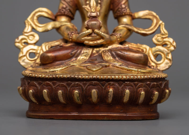 Amitabha Buddha of Pure Land Statue | Enhanced with 24K Gold Plating for Divine Radiance